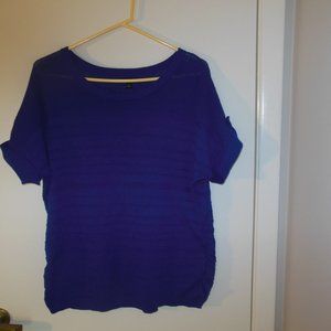 Women's Apt. 9 Short Sleeve Lightweight Royal Blue Sweater - XL